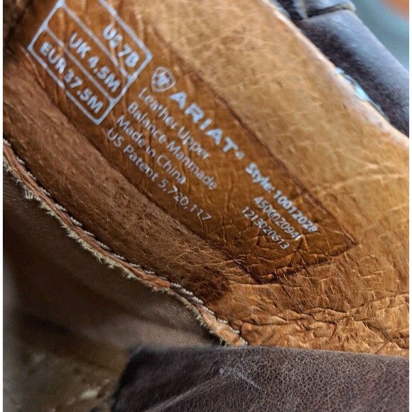 Ariat Western Clog/Mule Slip On Brown Leather Shoes Women's Size 7 B - Picture 7 of 7